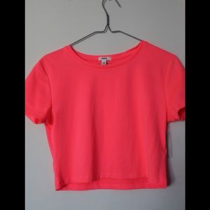 highlighter Pink Crop Top